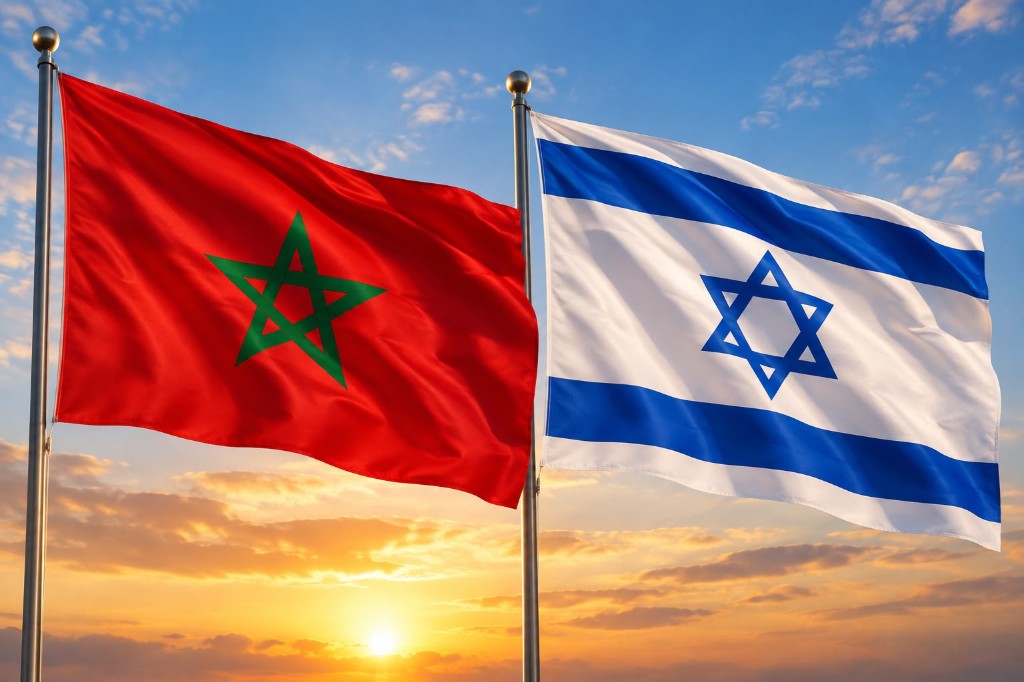 Drapeaux Israël et Maroc — Tel Aviv vers Marrakech
