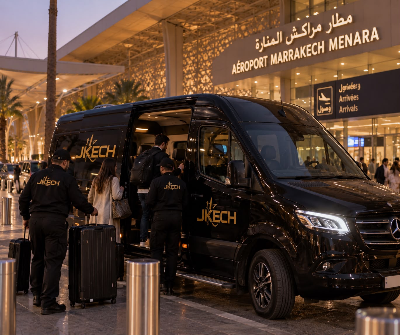 Transfert aéroport Marrakech avec van JKECH